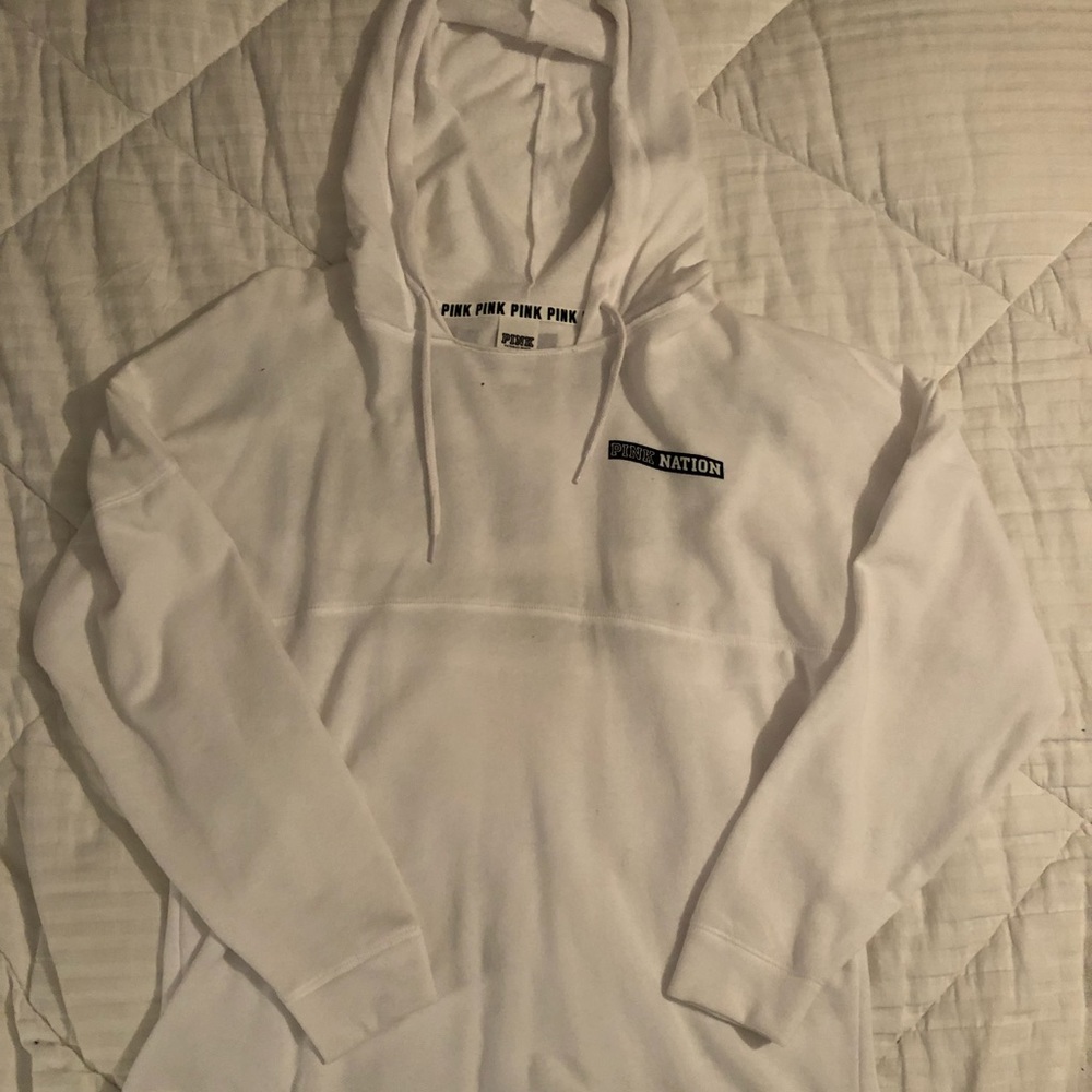 Pink white sweatshirt